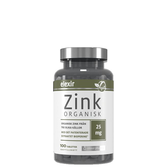 Organisk Zink 25 mg Elexir Pharma 